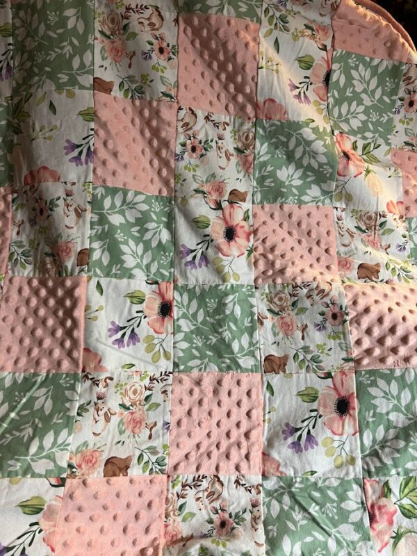 Pink Rose Baby Quilt